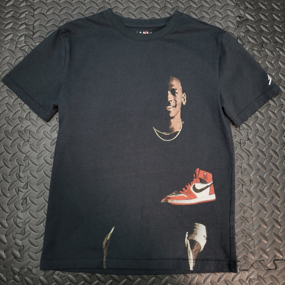 Jordan Boys Black Graphic T Shirt Michael Jordan Quote Tee Youth Large